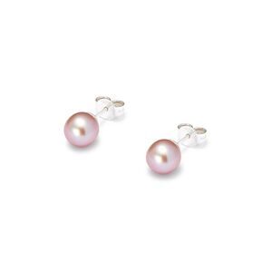 Hatton Labs Women Freshwater Pink Pearl Stud Earrings In Sterling Silver Woman